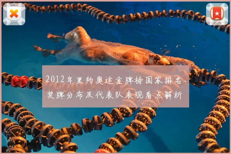 2012年里约奥运金牌榜国家排名、奖牌分布及代表队表现看点解析